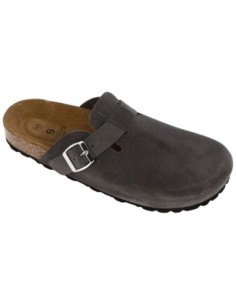 450 - Memory foam slipper with cork bottom - 100% natural cork - Camoscio Antracite