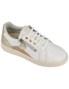 S4700 - Scarpa in pelle con plantare estraibile - Vitello/Laminato Bianco/Platino