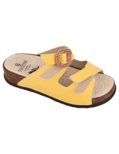 S1822 - Mule en cuir Sabatini au design contemporain et moderne - Koala Jaune