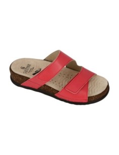 S1834 - Sabatini leather slipper with a contemporary and modern design - Koala Red