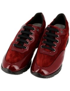 S9180 - Scarpa Casual Comfort, Comoda, Moderna e Versatile - Naplack/Camoscio Bordeaux 2