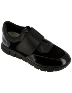 S9181 - Casual Comfort Shoe, Comfortable, Modern and Versatile - Naplack/Camoscio Black